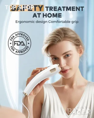 Лазерна епилация Hikyskin с охлаждане за цялото тяло, 9 нива, бял, снимка 3 - Други - 49629129