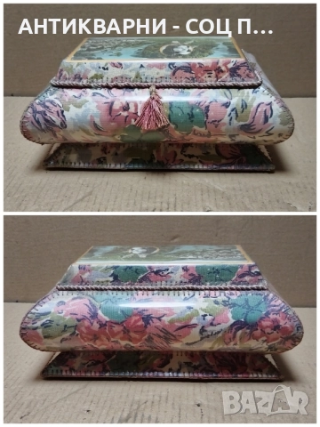 Старинна Ръчно Изработена Автентична Кутия За Бижута. , снимка 3 - Антикварни и старинни предмети - 52240311