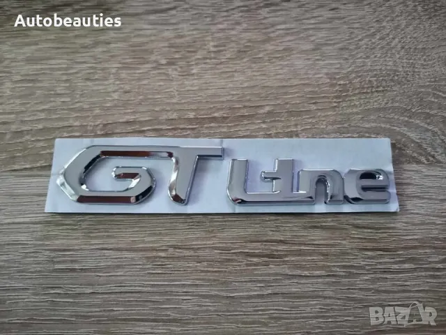 сребриста емблема Peugeot GT Line Пежо ГТ лайн