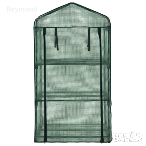 Мини парник-оранжерия с 3 рафта – 89×50×164 см, стоманена рамка, снимка 3 - Оранжерии - 51625474