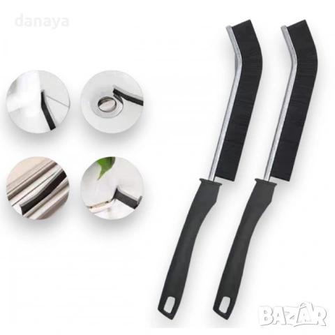 6432 Тънки четки за почистване на тесни пространства фуги ъгли, 2 бр, снимка 6 - Мопове, кофи, четки и метли - 53582884