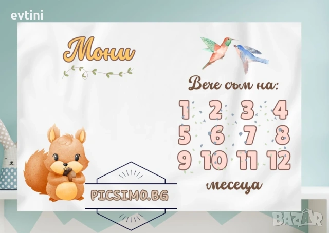 Месечинка – платно за снимане на бебе за момиче – Принцеси и за момче превозни средства, снимка 7 - Други - 36850966