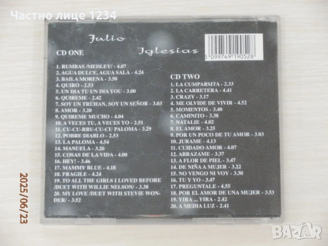 Julio Iglesias - 1995/ 1996 / Love Songs/ 1 - 2CD / Platinum - 2CD / The Very Best of, снимка 6 - CD дискове - 50522267