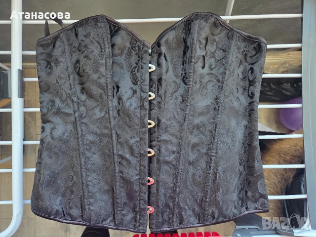 Дамски сатениран корсет до XL размер с връзки, снимка 2 - Други - 53670366