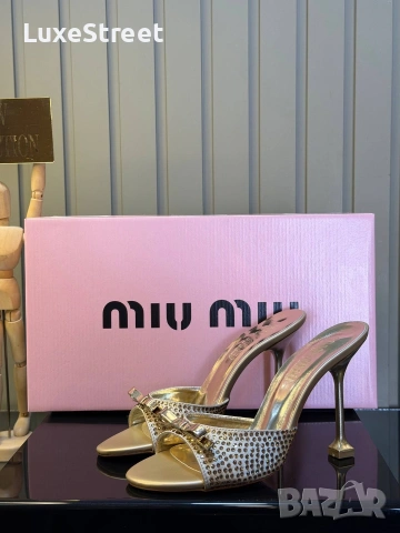 MIU MIU 🤍Дамски Чехли