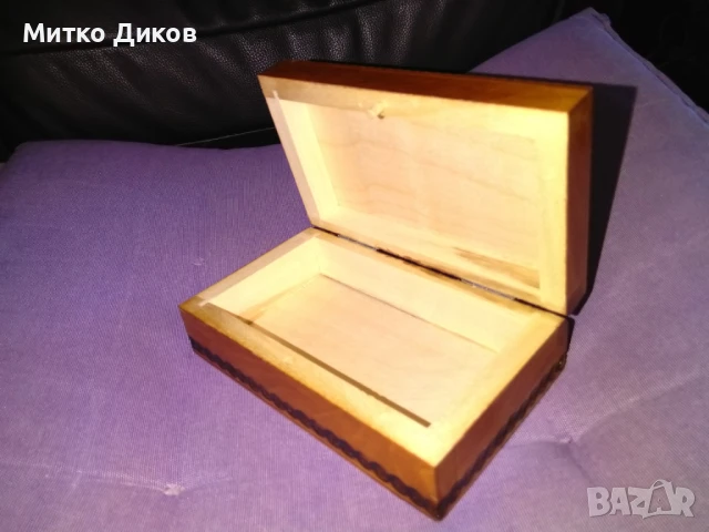 Дървена кутия ръчно рисувана винтидж СССР нова 140х85х43мм, снимка 7 - Декорация за дома - 51080445