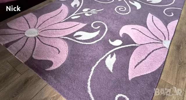 Килим на цветя 140/200, снимка 3 - Килими - 49404660