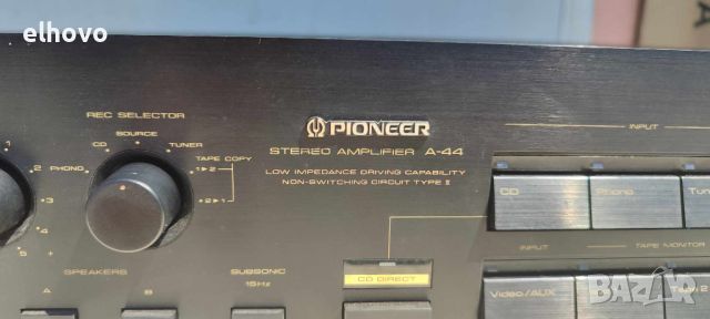 Стерео усилвател Pioneer A-44, снимка 4 - Ресийвъри, усилватели, смесителни пултове - 46533530