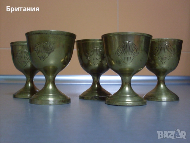 Бронзови чаши- 5бр. комплект.
