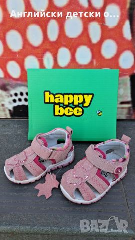 Английски детски сандали естествена кожа-Happy Bee, снимка 5 - Детски сандали и чехли - 46316805