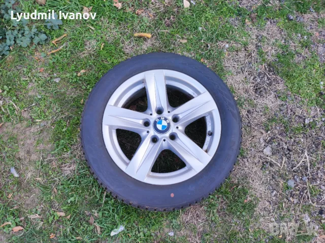 Алуминиеви джанти 16-ки 5x120 за BMW E90 със зимни гуми 205/55 R16, снимка 2 - Гуми и джанти - 47873598