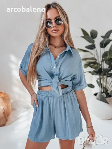 Дамски комплект от две части oversize LINEN LOVE, 2цвята , снимка 2 - Комплекти - 50283548