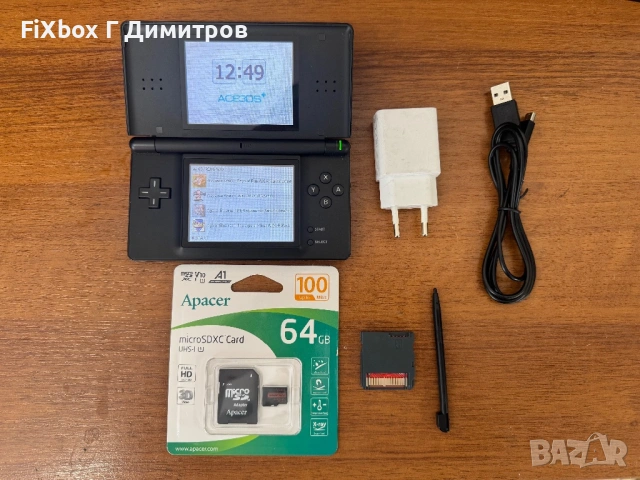 Nintendo DS lite с R4 + 64gb карта с много игри 