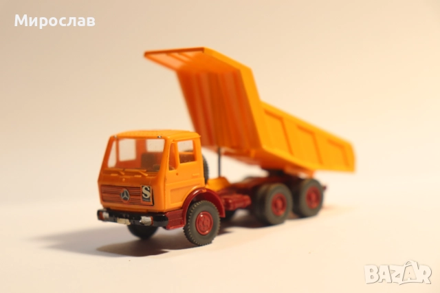 WIKING H0 1/87 MERCEDES САМОСВАЛ КОЛИЧКА КАМИОН МОДЕЛ, снимка 6 - Колекции - 52039308