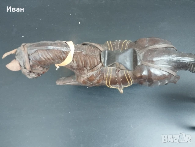 Статуетка Кожена камила / Кожена фигурка Кон , снимка 8 - Други ценни предмети - 51335706