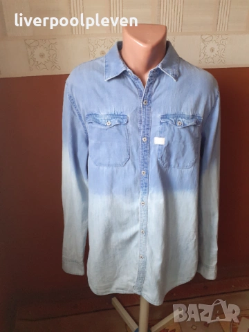 👉G-Star-Raw Original ХL деним, снимка 2 - Ризи - 53491069