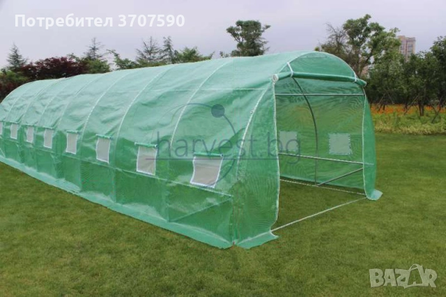 чисто нова оранжерия с полиетиленово покритие, размери д8м, ш3м, в2 м