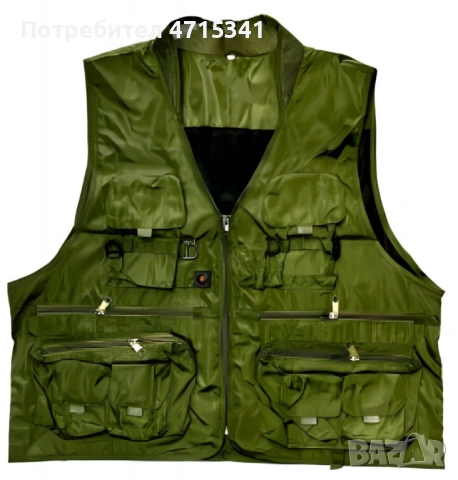 Рибарска жилетка,много джобове,2XL / 3XL, снимка 3 - Екипировка - 53209486