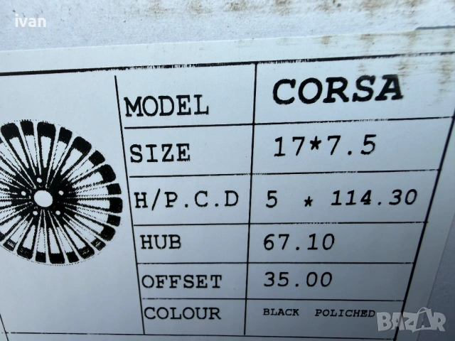 4 бр. чисто нови алуминиеви джанти 17 цола 5x114.3 , централен отвор 67.1 , ET35, 7.5J, снимка 11 - Гуми и джанти - 53873339