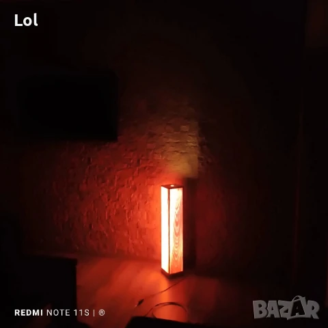 Декоративна  лампа. Ръчна изработка, снимка 3 - Лед осветление - 50475457