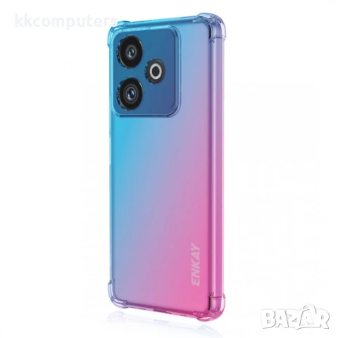 Realme GT 7 5G / GT 7T 5G Удароустойчив ENKAY Thickened Four Corner Drop-proof Силиконов Калъф и Про, снимка 4 - Калъфи, кейсове - 50850126