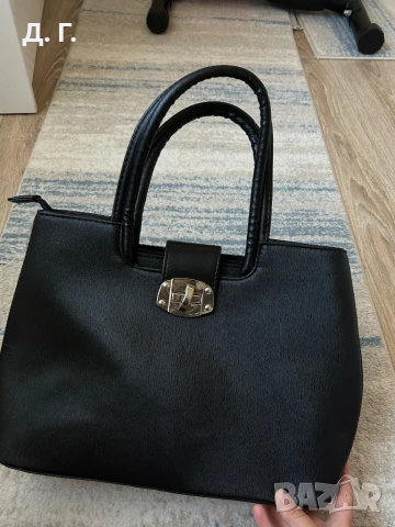 Черна кожена чанта 
