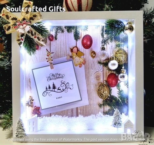 3D Коледна рамка с място за снимка