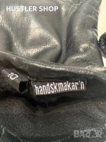 Мъжки ръкавици от естествена кожа HANDSKMAKAR'N OUTDOOR. Размер 10, снимка 9 - Ръкавици - 53138371