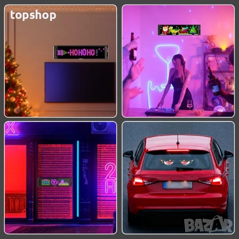 Нов проверен LED Matrix Panel ► Гъвкав Водоустойчив Програмируем Екран IP65 16 х 32 pxl 70 x 173 mm , снимка 4 - Части и Платки - 52476100