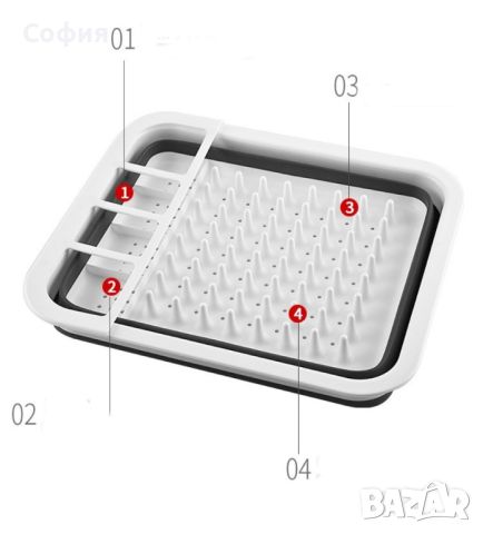 Мултифункционална сгъваема сушилня за съдове , снимка 3 - Аксесоари за кухня - 46292332