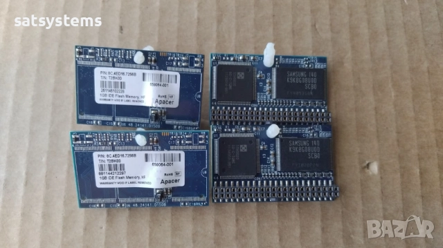 4бр.Apacer 1GB 44-Pin IDE Flash Memory Half Slim, снимка 3 - Други - 32959634