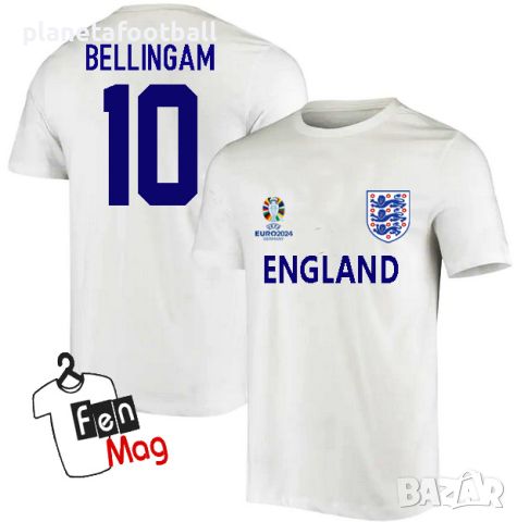 Футболна фен тениска на Англия за EURO 2024!Фен тениска на ENGLAND 2024!, снимка 2 - Фен артикули - 46219490