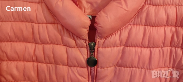 Дамско шушляково яке - цвят сьомга, снимка 2 - Якета - 52429091