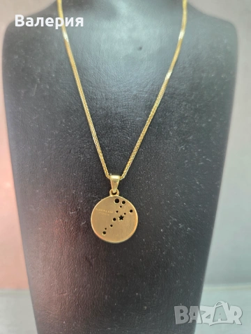 Glamira златно колие зодия Телец 3.46гр./14к., снимка 3 - Колиета, медальони, синджири - 53861088