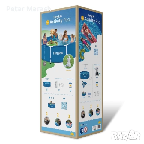 Сглобяем басейн Ø366 x 76 см – комплект с филтър и помпа, снимка 7 - Басейни и аксесоари - 50960818