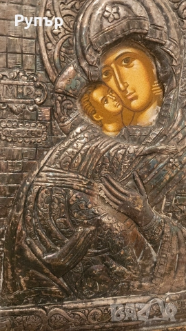 Голяма сребърна икона, снимка 3 - Икони - 52958092