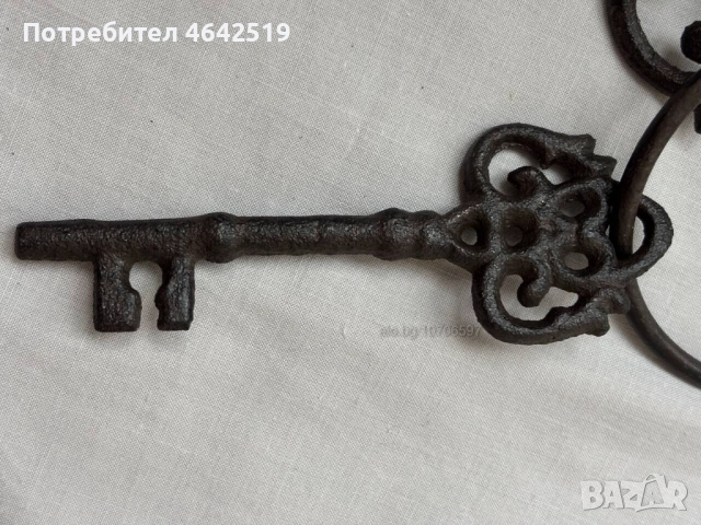 Декоративни винтидж ключове с халка, снимка 10 - Декорация за дома - 52377403