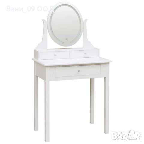 Бяла тоалетка с LED осветление, снимка 1 - Тоалетки - 45281765