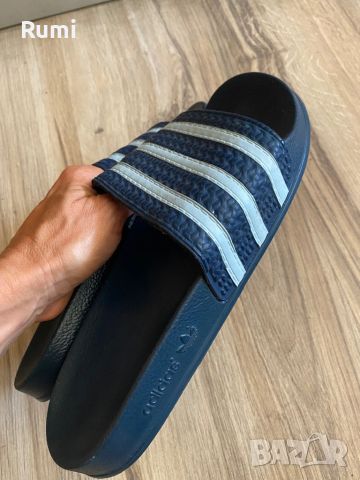 Оригинални синьо/бели чехли adidas Adilette ! 38 н, снимка 9 - Чехли - 46286689