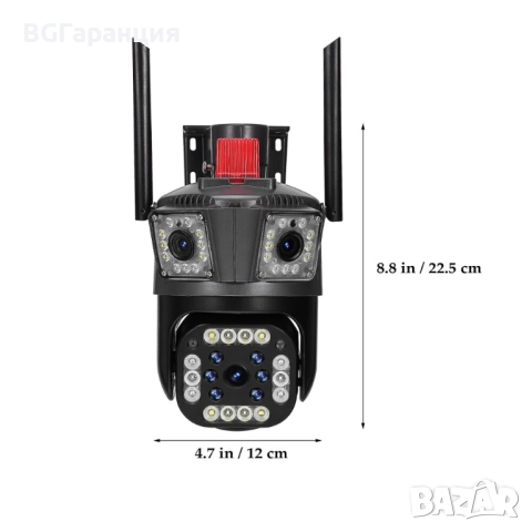 Външна WiFi камера с аларма, снимка 5 - IP камери - 52262743