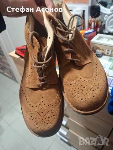 Чисто нови велурени обувки - естествена кожа, снимка 2 - Мъжки боти - 53525469