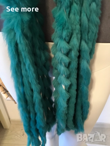 Шал с естествен косъм от заек, снимка 4 - Шалове - 52667028