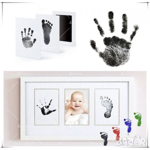 Комплект за правене на отпечатъци на бебешки крачета или ръчички, снимка 2 - Рисуване и оцветяване - 46281117
