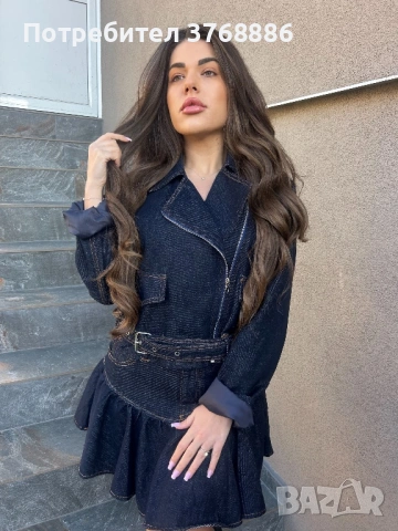 Дънков комплект Пола и яке, снимка 4 - Комплекти - 52249141