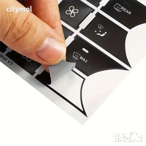 Комплект стикери за бутоните Mercedes W204 S204 C204 R172 W218 W212 C207 A207 R231 W176 W246 X204, снимка 2 - Аксесоари и консумативи - 53515155