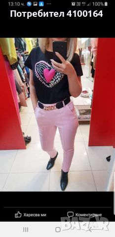 Панталон 💝💝💝 👉 С/М  размер 👉 Розов цвят, снимка 1 - Панталони - 45841676