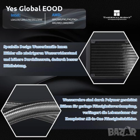 Thermalright AQUA ELITE 240 ARGB водно охлаждане, снимка 3 - Други - 53644409