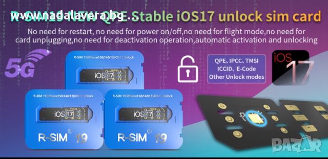 Турбо сим карта R-SIM 19 Отключва UNLOCK Apple iPhone айфон от 6S до 15ProMax, снимка 1 - Аксесоари за Apple - 39575450