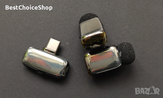 zealsound M6 Мини безжичен лавалер микрофон, лек, с шумопотискане за стрийминг, снимка 6 - Микрофони - 53792278