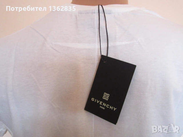 НОВА мъжка бяла памучна тениска GIVENCHY / Живанши размер XL, снимка 5 - Тениски - 53644902
